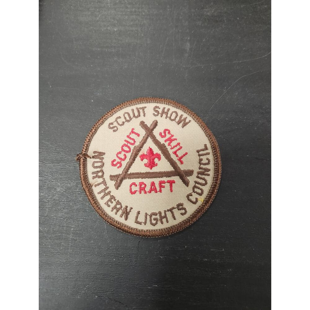 Vintage BSA Patch Northern Lights Council Scout Show Skills Craft Triangle Retro
